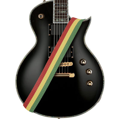 AMUMU Reggae Guitar Strap Jamaica Rasta Cotton -CO02W-RG